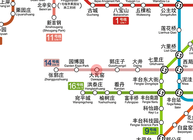 Dawayao station map