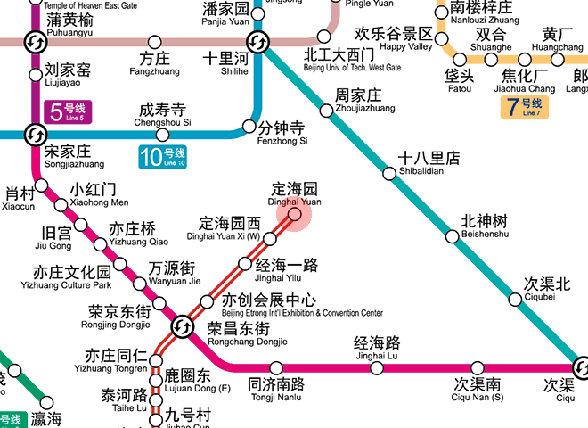 Dinghaiyuan station map