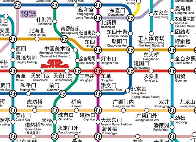 Dongdan station map