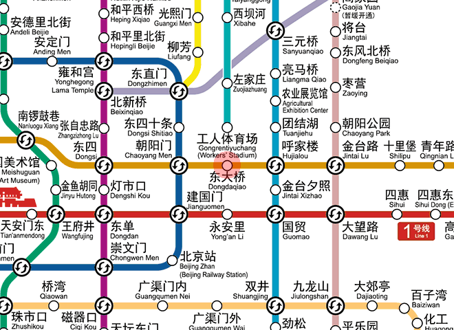 Dongdaqiao station map