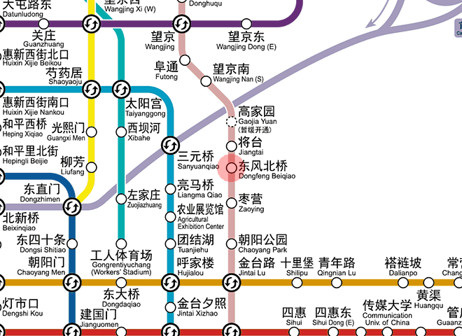 Dongfeng Beiqiao station map