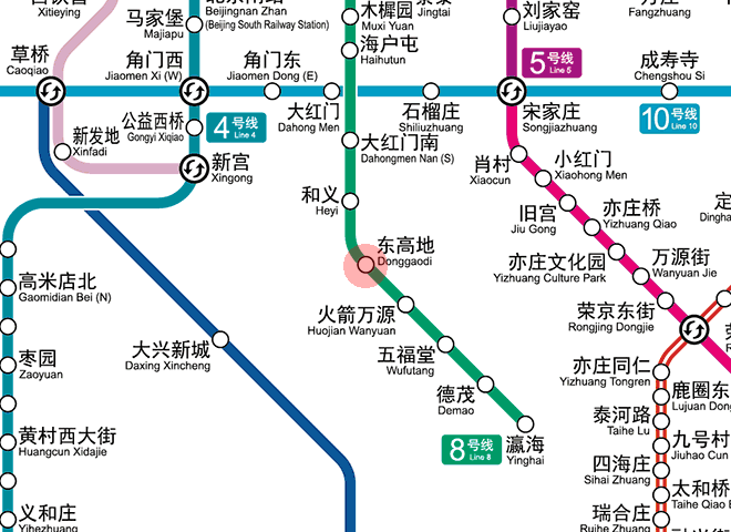 Donggaodi station map