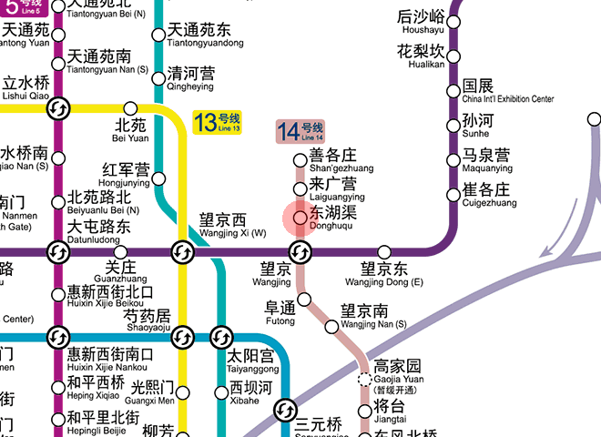 Donghuqu station map