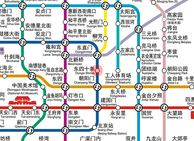 Dongsi Shitiao station map