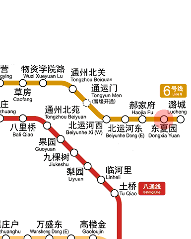 Dongxiayuan station map