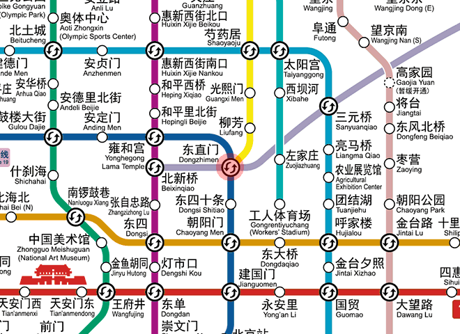 Dongzhimen station map