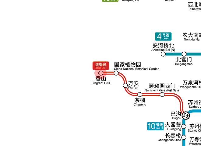 Fragrant Hills station map