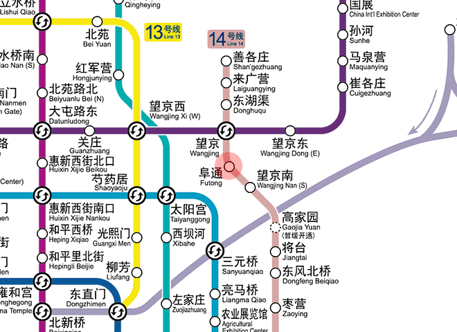 Futong station map