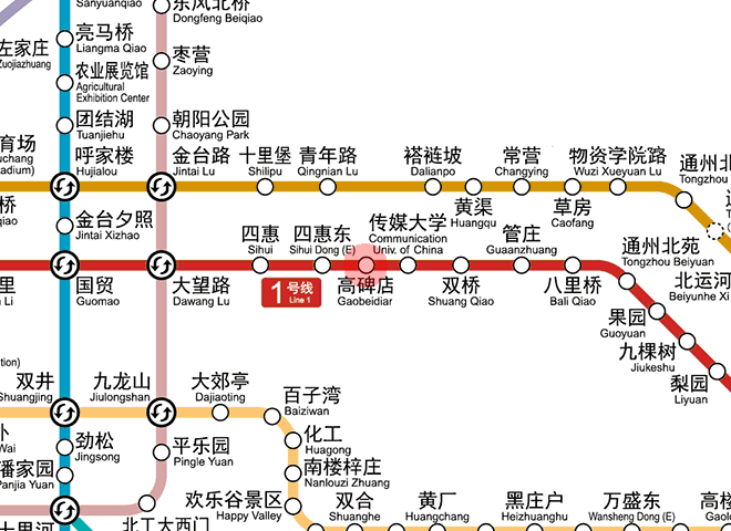 Gaobeidian station map