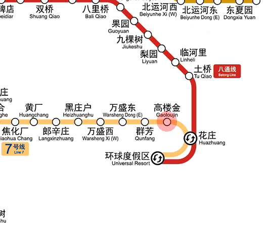 Gaoloujin station map