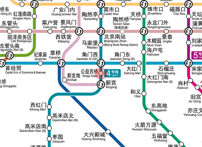 Gongyi Xiqiao station map