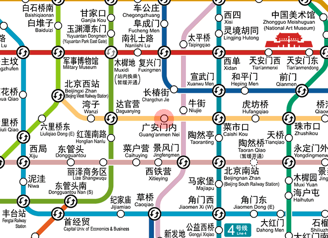 Guang'anmennei station map