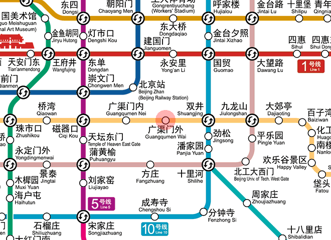 Guangqumenwai station map