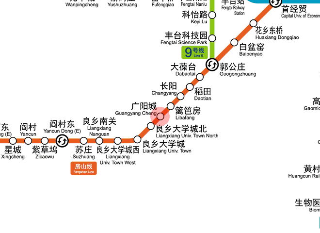 Guangyangcheng station map