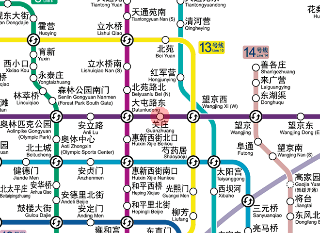 Guanzhuang station map