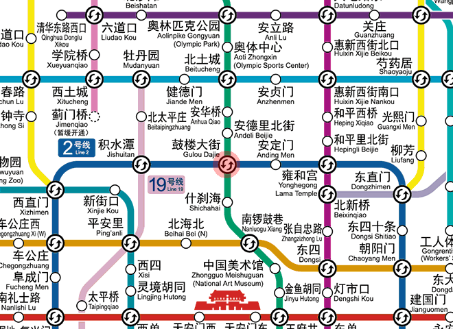 Gulou Dajie station map