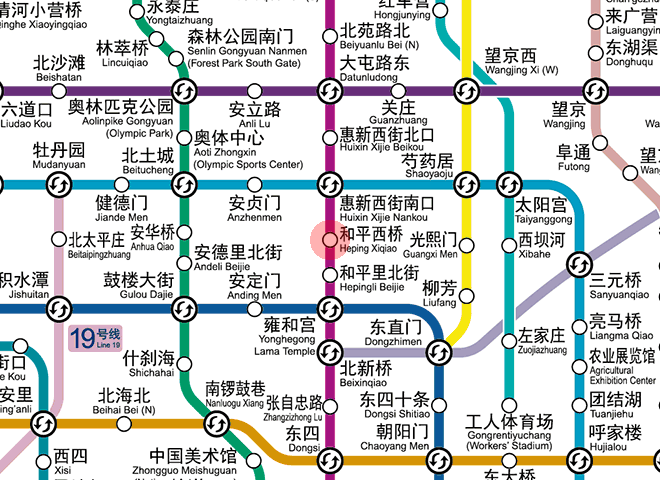 Heping Xiqiao station map