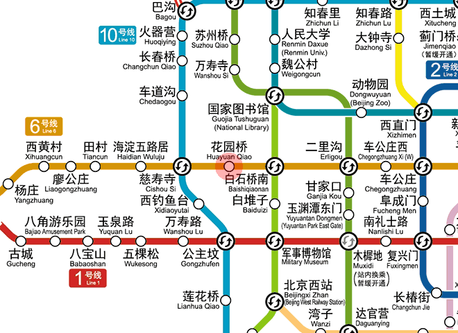 Huayuanqiao station map