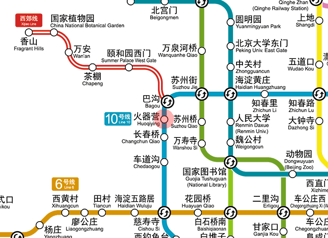 Huoqiying station map