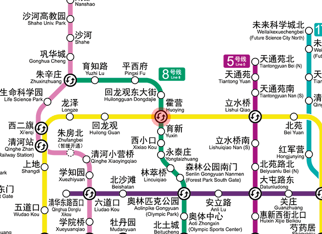 Huoying station map