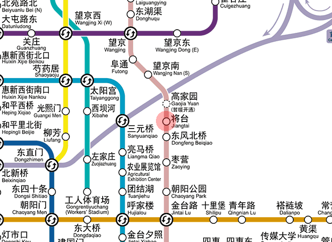 Jiangtai station map