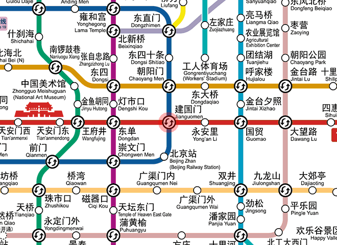 Jianguomen station map