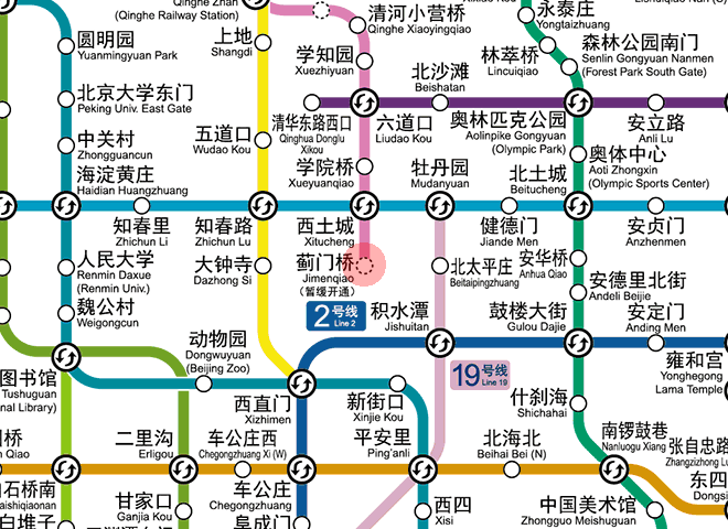 Jimenqiao station map