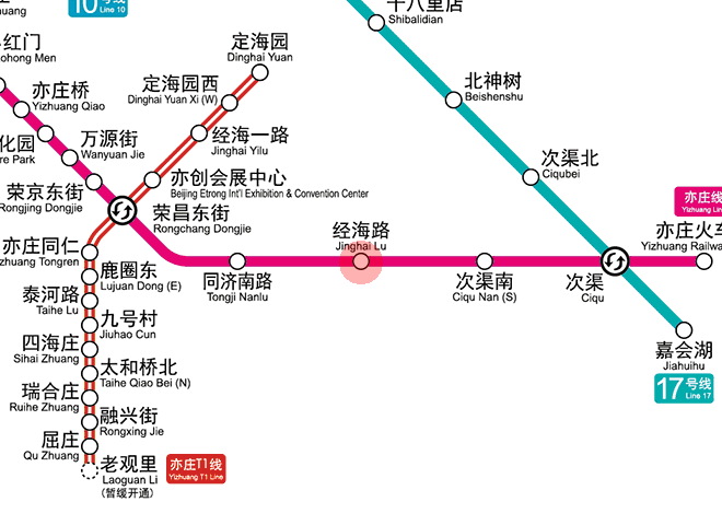 Jinghai Lu station map