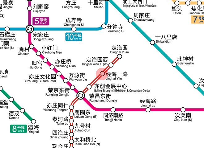 Jinghai Yilu station map