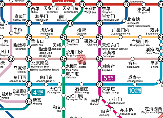 Jingtai station map