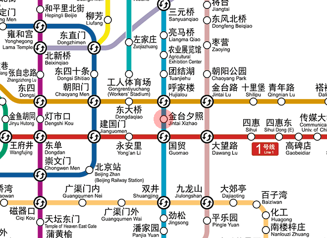 Jintai Xizhao station map