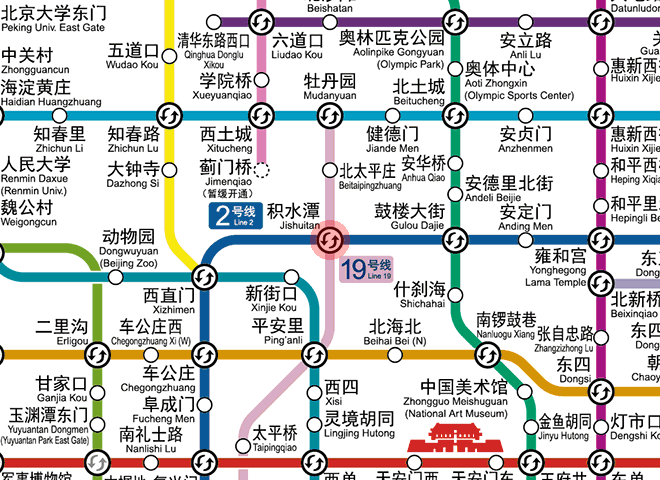 Jishuitan station map