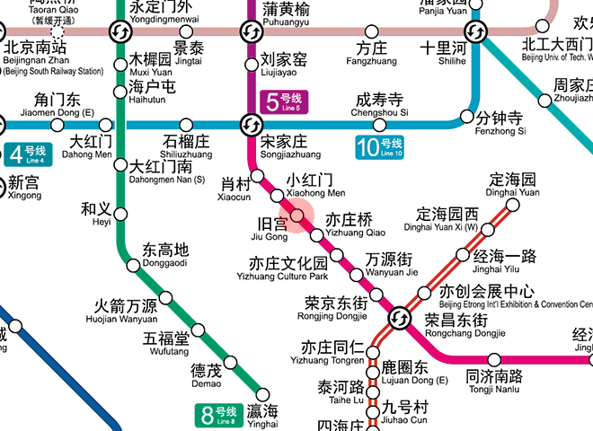 Jiugong station map