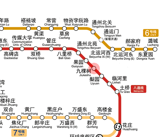 Jiukeshu station map