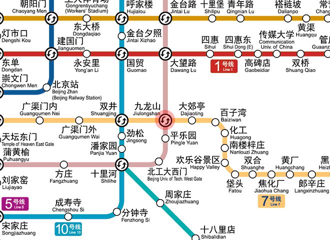 Jiulongshan station map