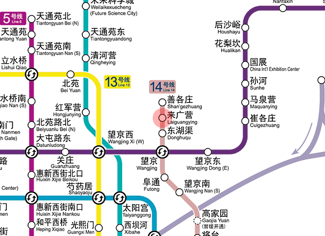 Laiguangying station map