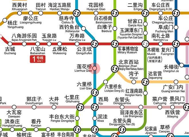 Lianhuaqiao station map