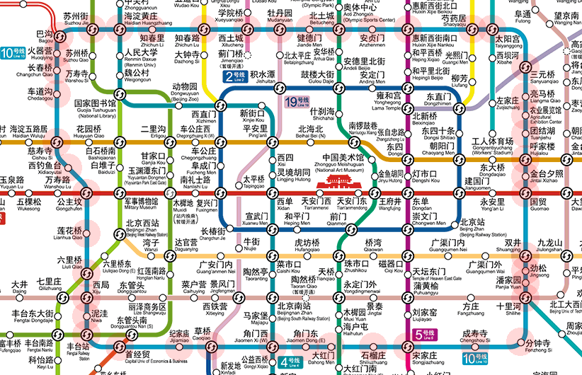 Beijing subway Line 10 map