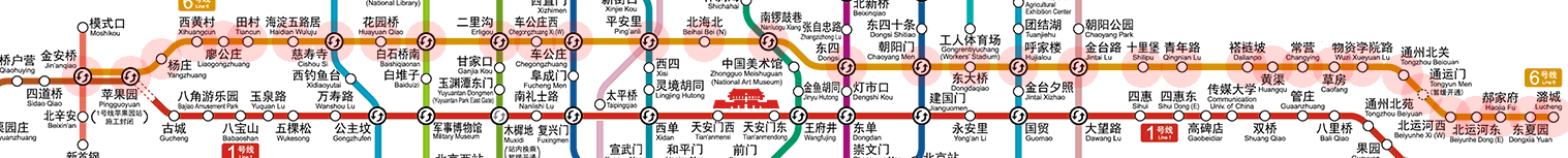 Beijing subway Line 6 map
