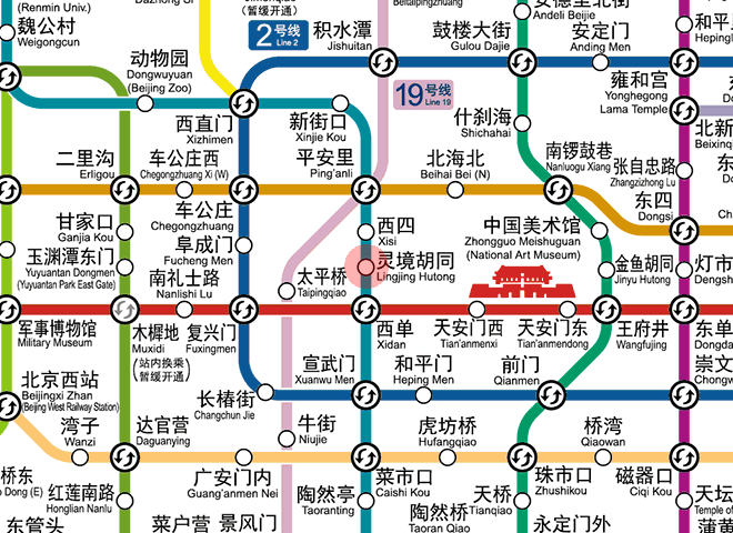 Lingjing Hutong station map