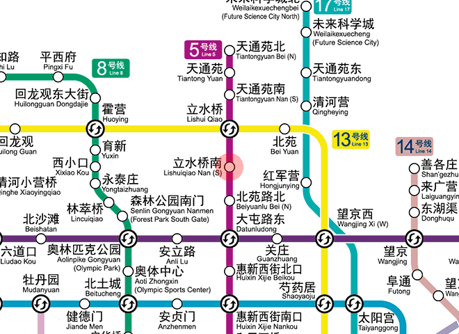 Lishuiqiaonan station map