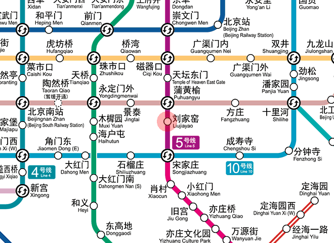 Liujiayao station map