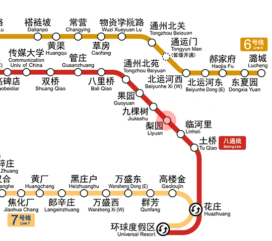 Liyuan station map