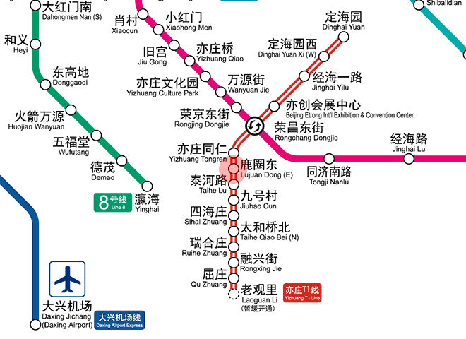 Lujuandong station map