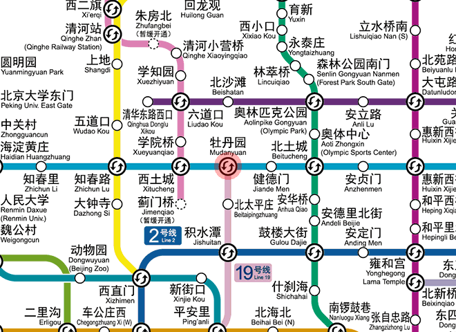 Mudanyuan station map