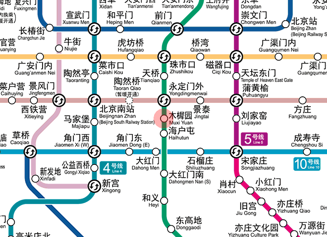 Muxiyuan station map