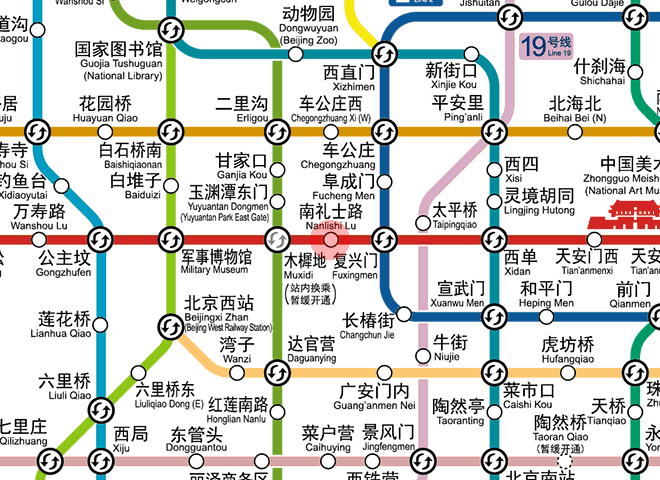 Nanlishi Lu station map