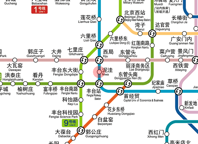 Niwa station map