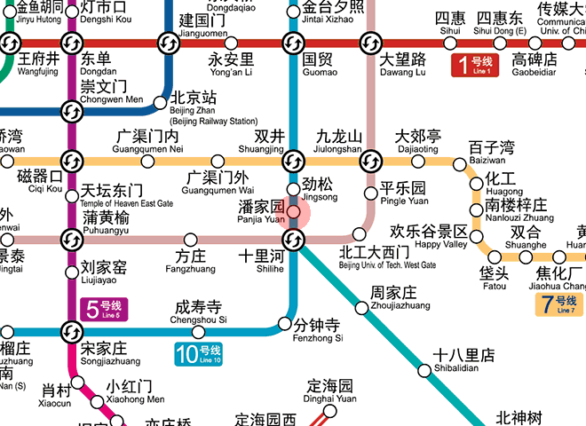 Panjiayuan station map