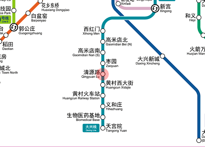 Qingyuan Lu station map